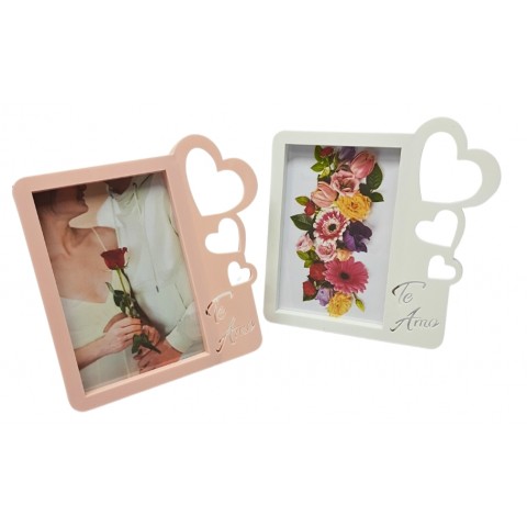 Porta Retrato Te Amo + Impressão de Foto em papel Fotográfico